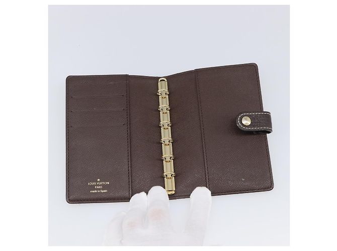 LOUIS VUITTON Monogram Mini Lin Agenda PM Ebene R20916 LV Auth BA15746 Damier ebene - vista 13