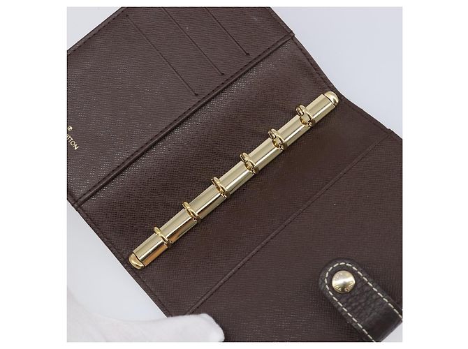 LOUIS VUITTON Monogram Mini Lin Agenda PM Ebene R20916 LV Auth BA15746 Damier ebene - vista 17