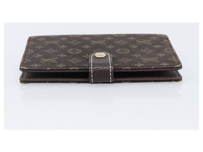 LOUIS VUITTON Monogram Mini Lin Agenda PM Ebene R20916 LV Auth BA15746 Damier ebene - vista 4