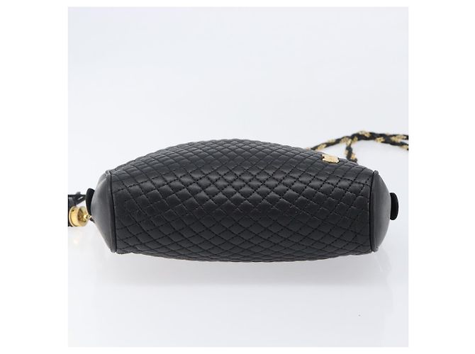 BALLY Chain Shoulder Bag Leather Black Gold Auth BA15717 Golden - view 11