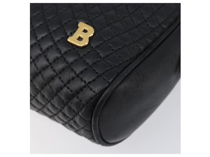 BALLY Chain Shoulder Bag Leather Black Gold Auth BA15717 Golden - view 12