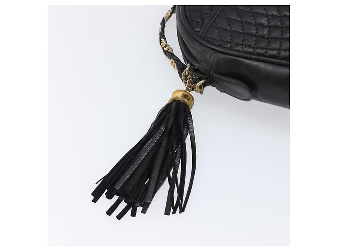 BALLY Chain Shoulder Bag Leather Black Gold Auth BA15717 Golden - view 16