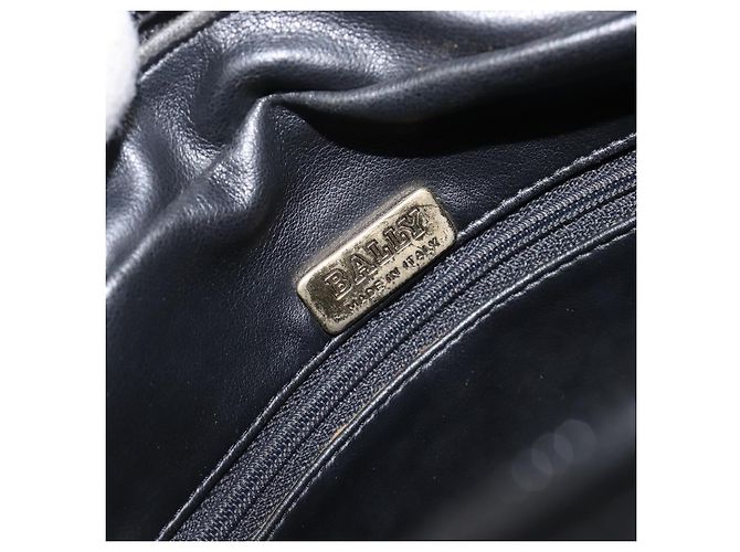 BALLY Chain Shoulder Bag Leather Black Gold Auth BA15717 Golden - view 18