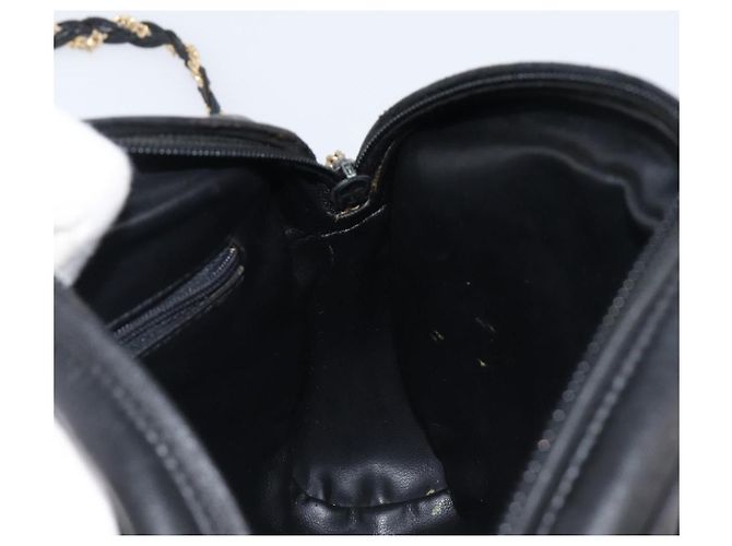 BALLY Chain Shoulder Bag Leather Black Gold Auth BA15717 Golden - view 20