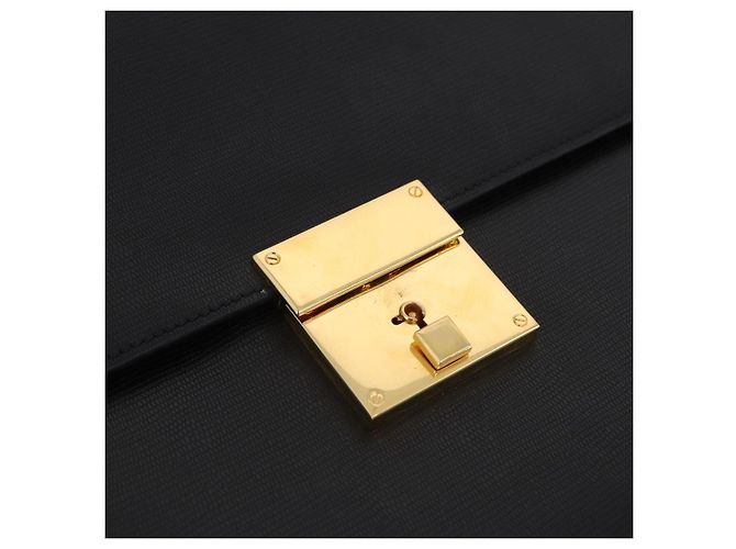 Céline Borsa Business CELINE Pelle Nero Oro Auth bs36942A D'oro - vista 14