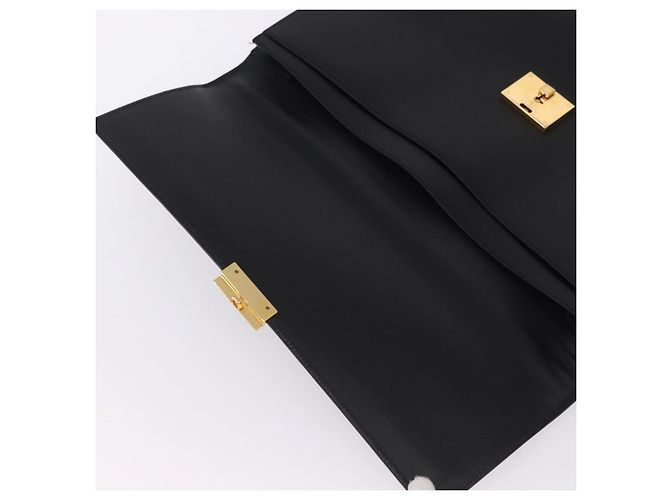 Céline Borsa Business CELINE Pelle Nero Oro Auth bs36942A D'oro - vista 16