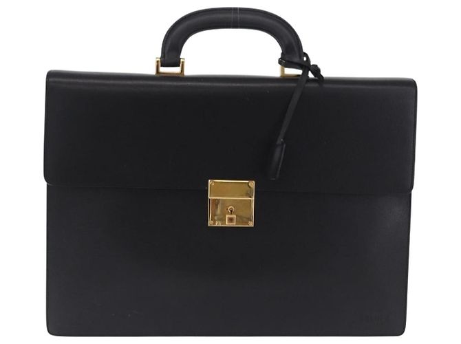 Céline Borsa Business CELINE Pelle Nero Oro Auth bs36942A D'oro - vista 2