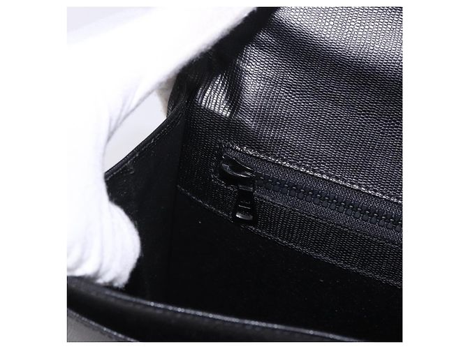 Céline Borsa Business CELINE Pelle Nero Oro Auth bs36942A D'oro - vista 22