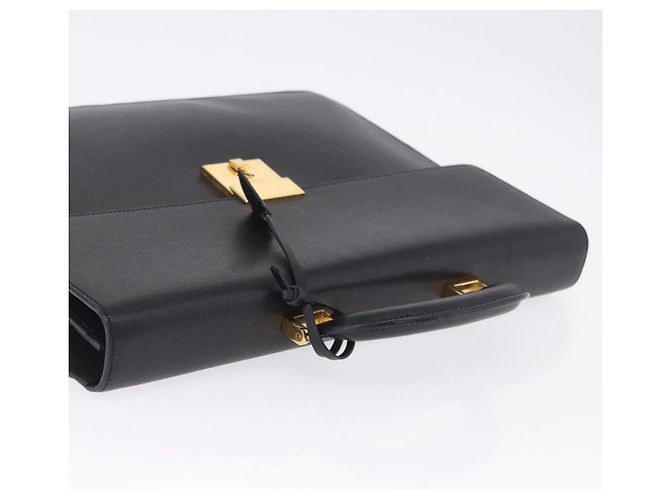 Céline Borsa Business CELINE Pelle Nero Oro Auth bs36942A D'oro - vista 6