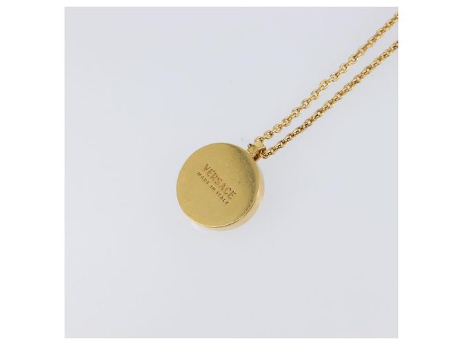 Colar Medusa VERSACE Metal Tom Dourado Auth SW2838V - vista 11