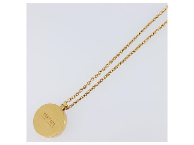 Colar Medusa VERSACE Metal Tom Dourado Auth SW2838V - vista 13