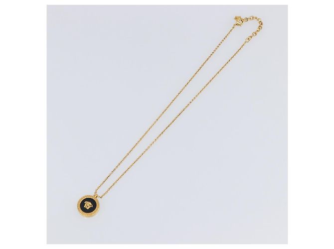 Colar Medusa VERSACE Metal Tom Dourado Auth SW2838V - vista 2