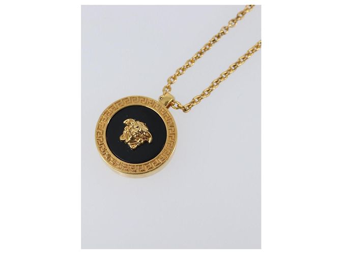 Colar Medusa VERSACE Metal Tom Dourado Auth SW2838V - vista 3
