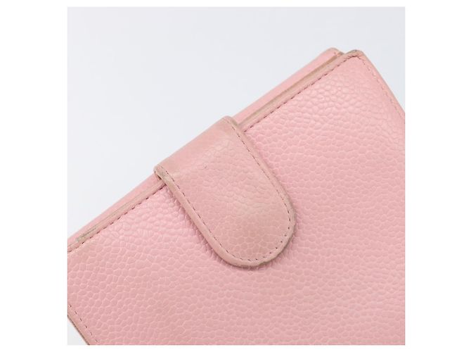 Portafoglio CHANEL Caviar Skin Pink Gold CC Auth 202731 Rosa D'oro - vista 12