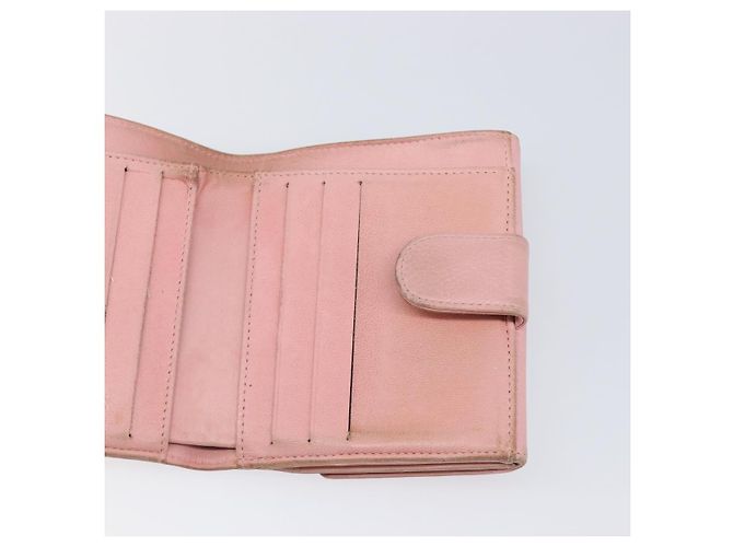 Portafoglio CHANEL Caviar Skin Pink Gold CC Auth 202731 Rosa D'oro - vista 14