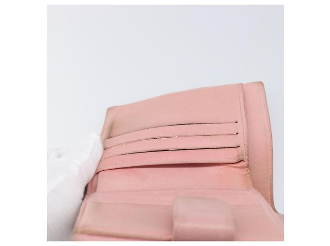 Portafoglio CHANEL Caviar Skin Pink Gold CC Auth 202731 Rosa D'oro - vista 16