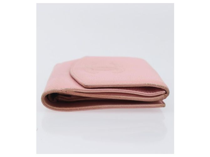 Portafoglio CHANEL Caviar Skin Pink Gold CC Auth 202731 Rosa D'oro - vista 4