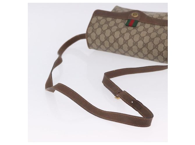 Borsa a tracolla GUCCI GG Supreme Web Sherry Line PVC Beige 904 02 084 Auth ka6093 - vista 11