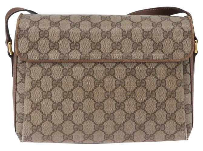 Borsa a tracolla GUCCI GG Supreme Web Sherry Line PVC Beige 904 02 084 Auth ka6093 - vista 4