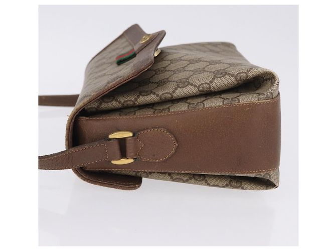 Borsa a tracolla GUCCI GG Supreme Web Sherry Line PVC Beige 904 02 084 Auth ka6093 - vista 6