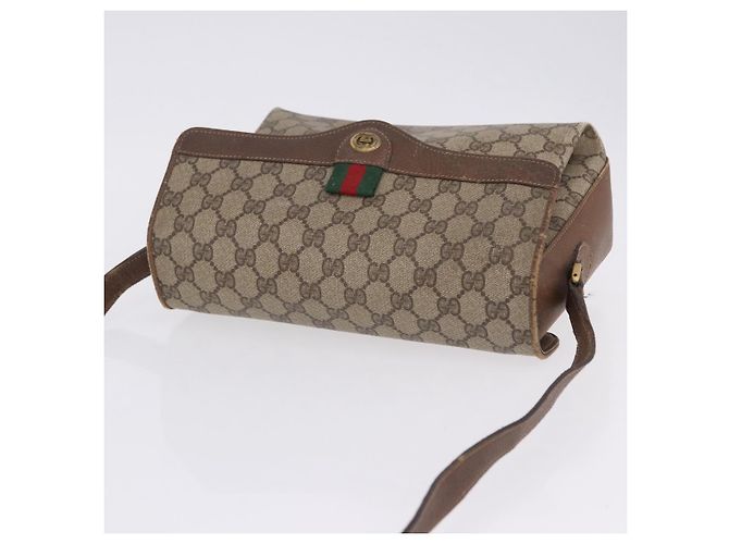 Borsa a tracolla GUCCI GG Supreme Web Sherry Line PVC Beige 904 02 084 Auth ka6093 - vista 8