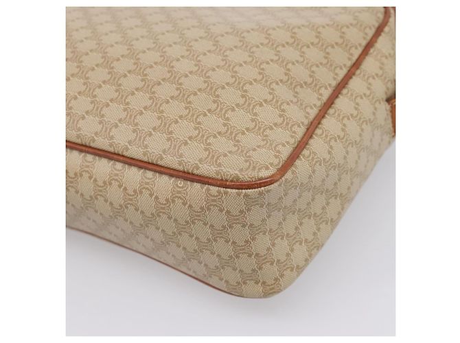 Céline Borsa a tracolla CELINE Macadam Canvas PVC Beige Gold Auth 202679 D'oro - vista 12