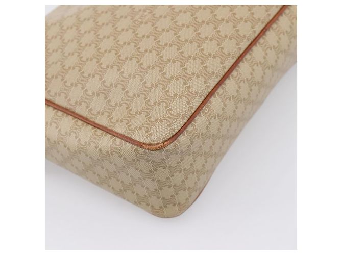 Céline Borsa a tracolla CELINE Macadam Canvas PVC Beige Gold Auth 202679 D'oro - vista 13