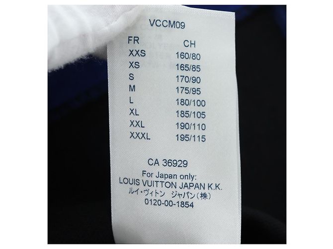 LOUIS VUITTON Tops de ciclismo de jacquard de algodón "L" Blue Black LV Auth 202325M Negro Azul - vista 16