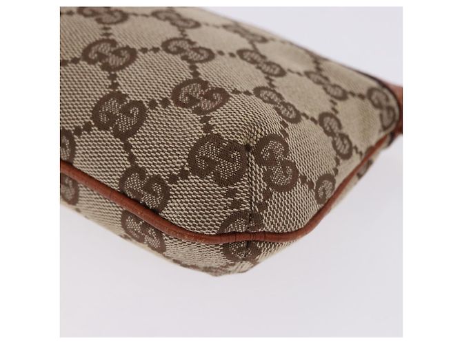 Pouch GUCCI GG Canvas Beige Gold 152507 Auth 197288V D'oro - vista 10