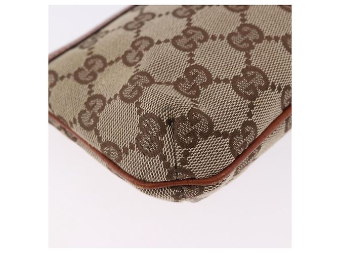 Pouch GUCCI GG Canvas Beige Gold 152507 Auth 197288V D'oro - vista 11