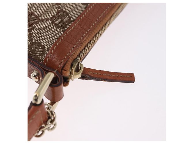 Pouch GUCCI GG Canvas Beige Gold 152507 Auth 197288V D'oro - vista 14