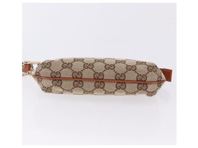 Pouch GUCCI GG Canvas Beige Gold 152507 Auth 197288V D'oro - vista 8