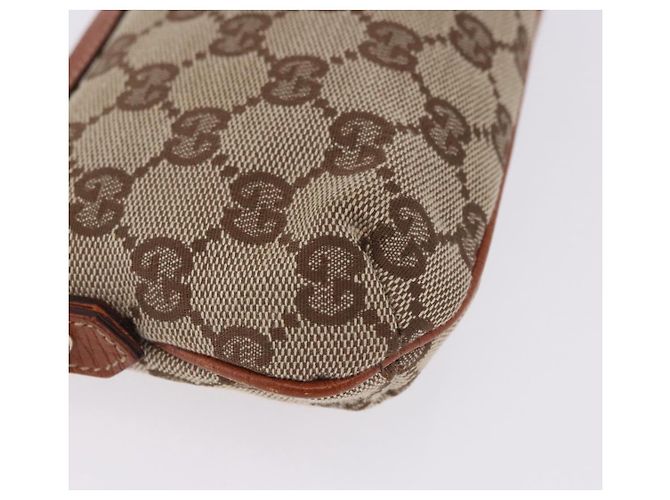 Pouch GUCCI GG Canvas Beige Gold 152507 Auth 197288V D'oro - vista 9
