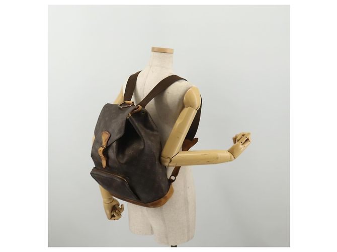 Zaino LOUIS VUITTON Monogram Montsouris GM M51135 LV Auth hk4117 Monogramma - vista 29