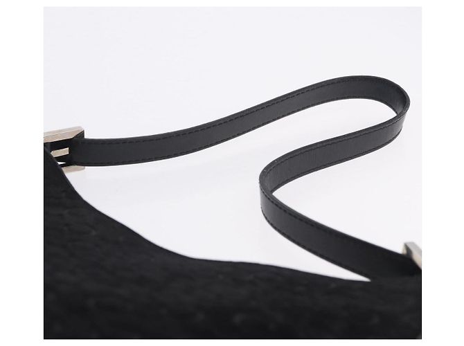 Céline CELINE C Macadam Canvas Schultertasche Suede Black Silver Auth 202665A Schwarz Silber - Ansicht 8