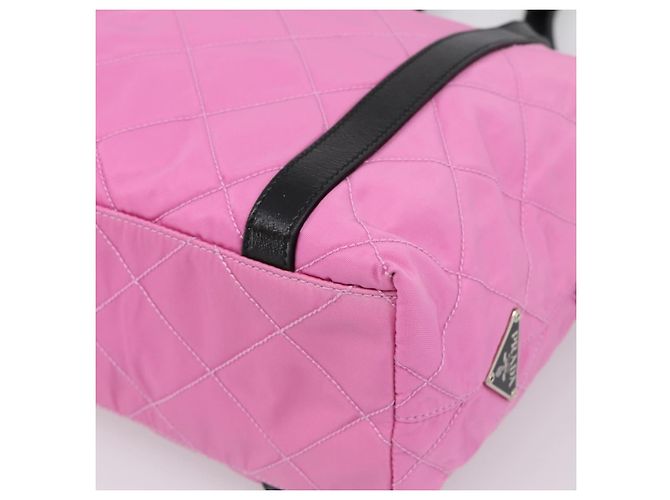 PRADA Schulttasche Nylon Rosa Schwarz Auth 202854 Pink - Ansicht 10