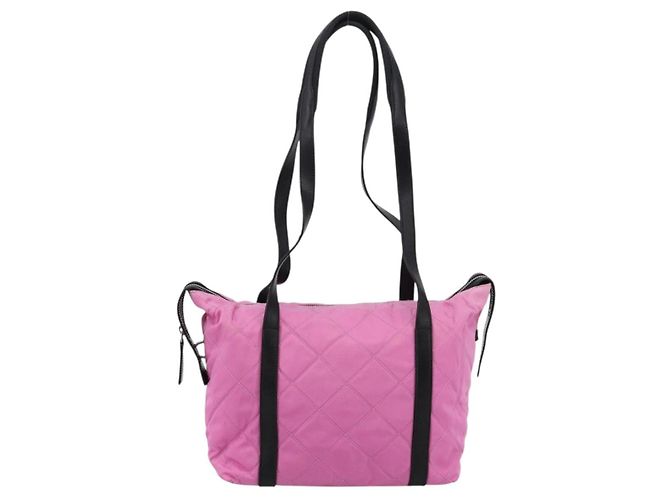 PRADA Schulttasche Nylon Rosa Schwarz Auth 202854 Pink - Ansicht 2