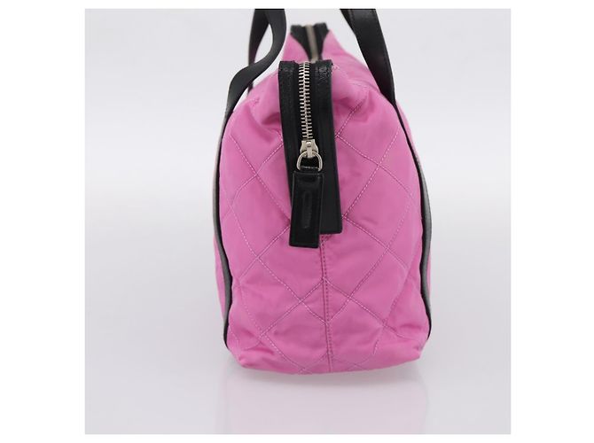 PRADA Schulttasche Nylon Rosa Schwarz Auth 202854 Pink - Ansicht 4