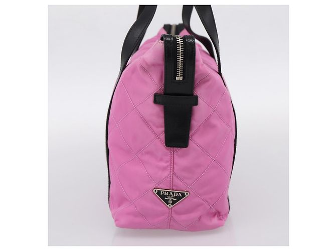 PRADA Schulttasche Nylon Rosa Schwarz Auth 202854 Pink - Ansicht 5
