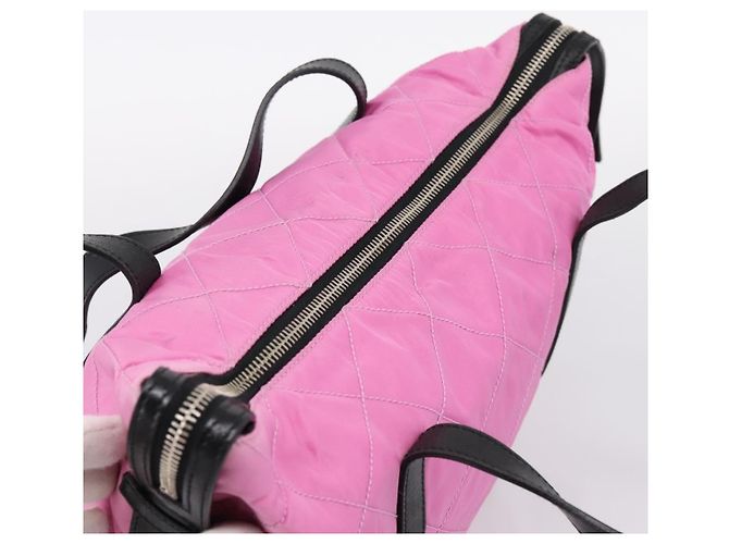 PRADA Schulttasche Nylon Rosa Schwarz Auth 202854 Pink - Ansicht 6