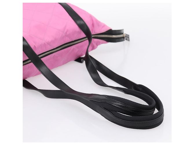 PRADA Schulttasche Nylon Rosa Schwarz Auth 202854 Pink - Ansicht 7