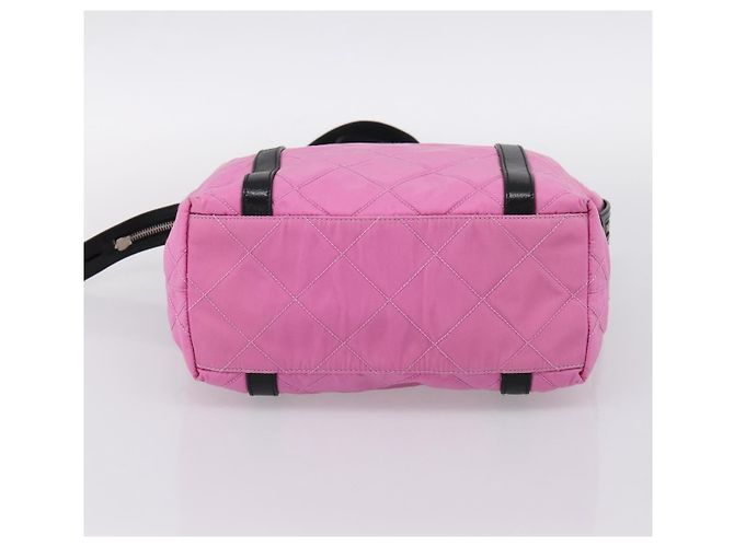 PRADA Schulttasche Nylon Rosa Schwarz Auth 202854 Pink - Ansicht 9