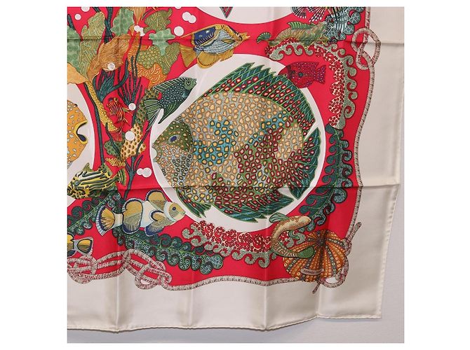 Hermès HERMES Carre 90 Scarf Silk Red Auth 199721M Rot - Ansicht 10