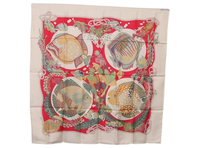 Hermès HERMES Carre 90 Scarf Silk Red Auth 199721M Rot - Ansicht 13
