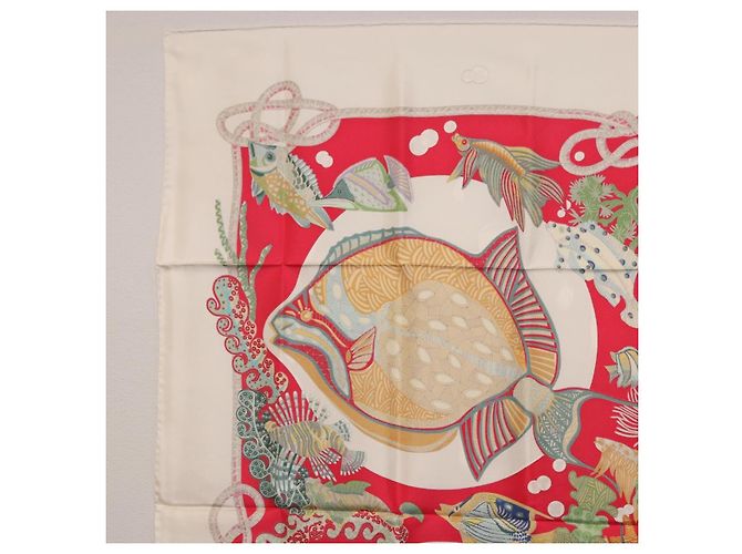 Hermès HERMES Carre 90 Scarf Silk Red Auth 199721M Rot - Ansicht 14