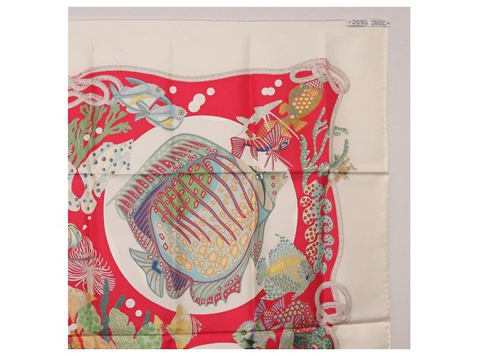 Hermès HERMES Carre 90 Scarf Silk Red Auth 199721M Rot - Ansicht 16