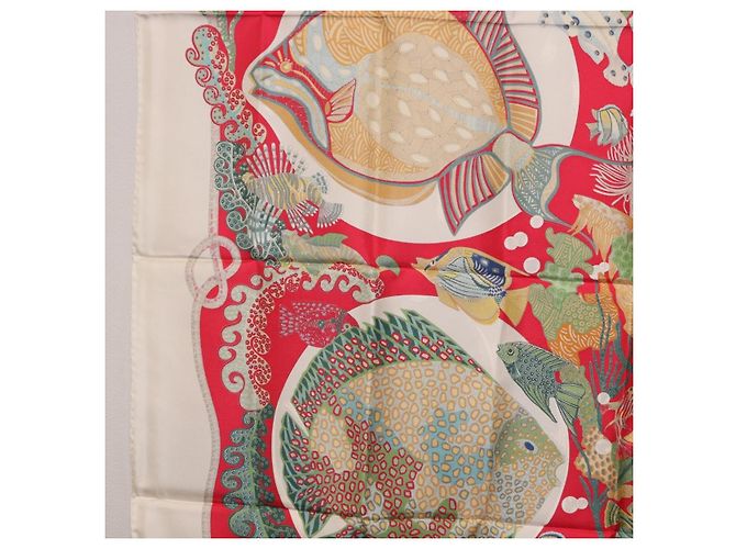 Hermès HERMES Carre 90 Scarf Silk Red Auth 199721M Rot - Ansicht 17