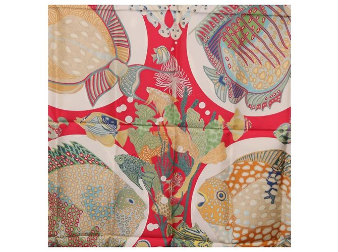 Hermès HERMES Carre 90 Scarf Silk Red Auth 199721M Rot - Ansicht 18