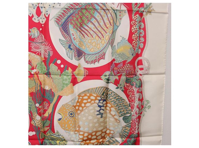 Hermès HERMES Carre 90 Scarf Silk Red Auth 199721M Rot - Ansicht 19