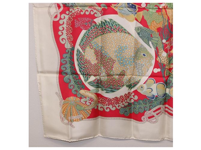 Hermès HERMES Carre 90 Scarf Silk Red Auth 199721M Rot - Ansicht 20